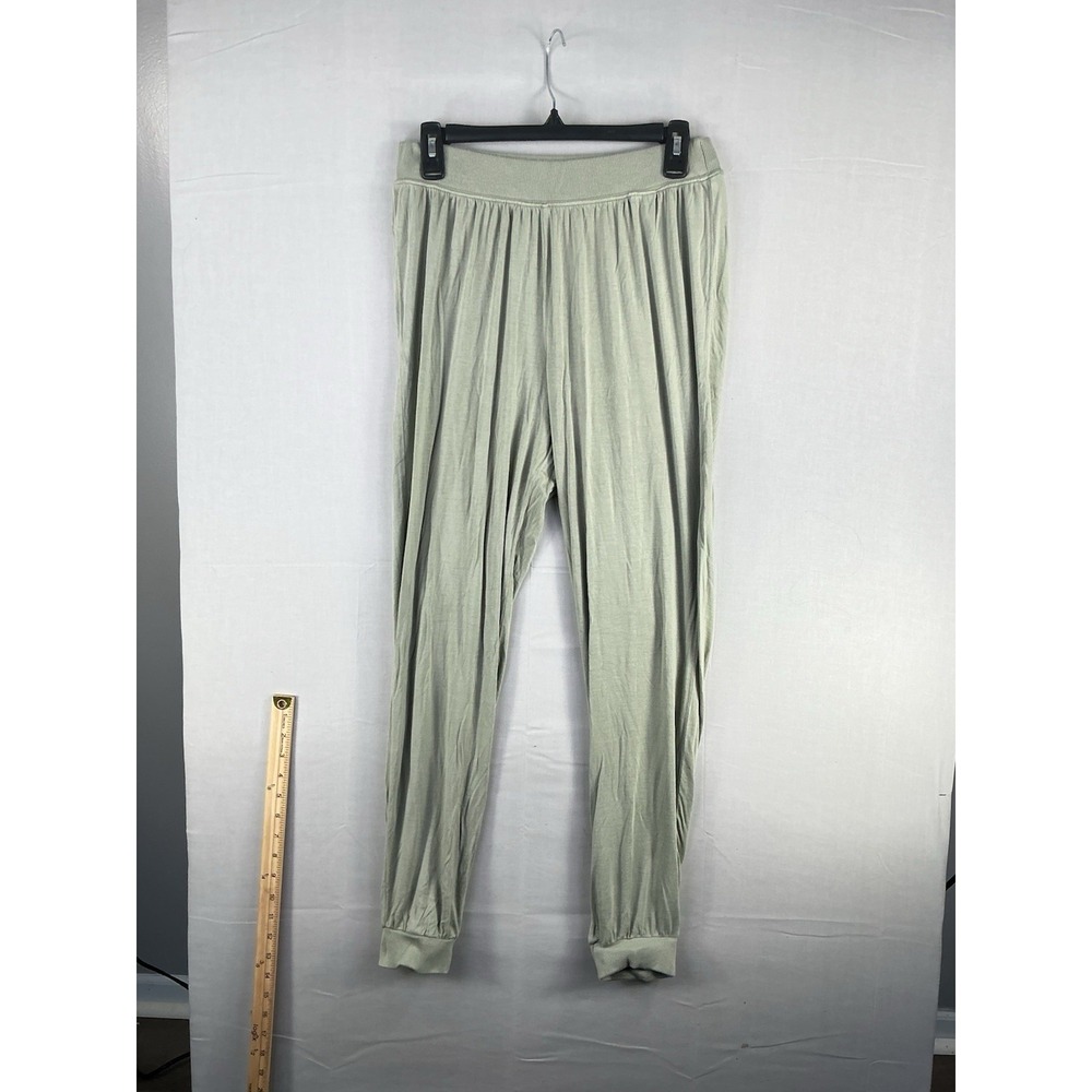 Hollister Women's Sage Green Jogger Pants Ribbed Waist Cuffed Hem Size S